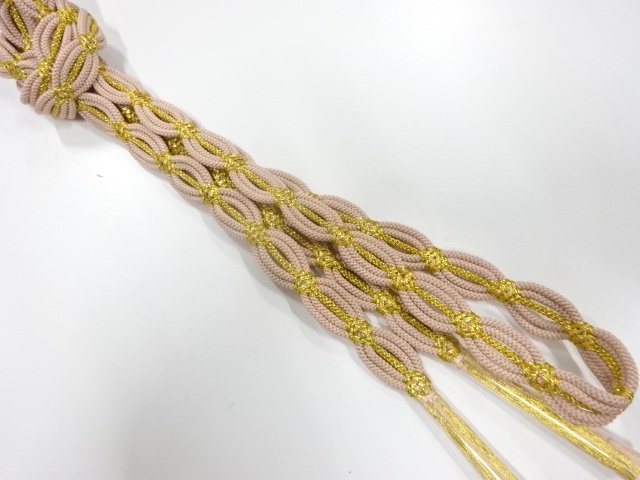 未使用品　正絹　夏手組帯締め